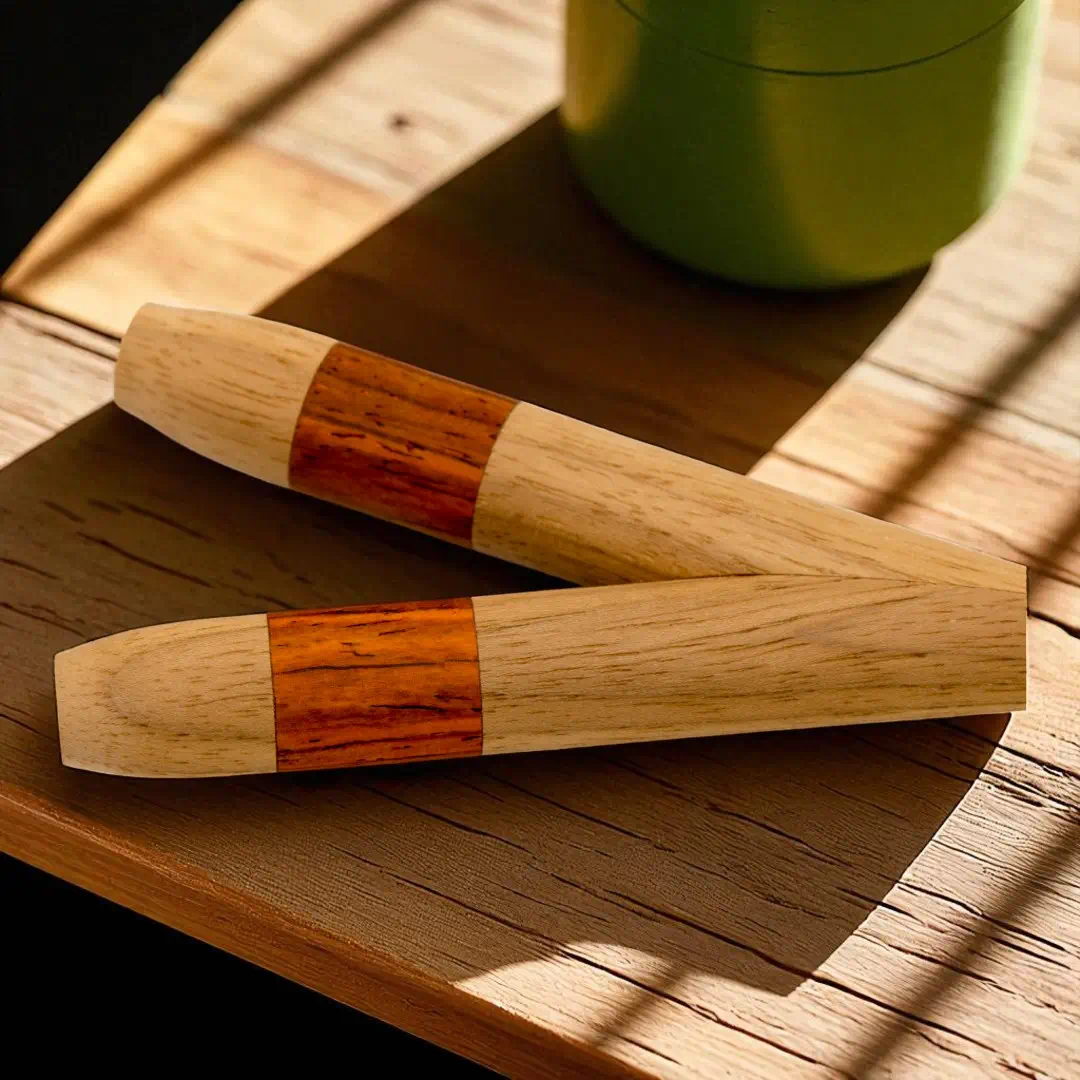 Kuripe aus Walnuss und Cocobolo Detailbild