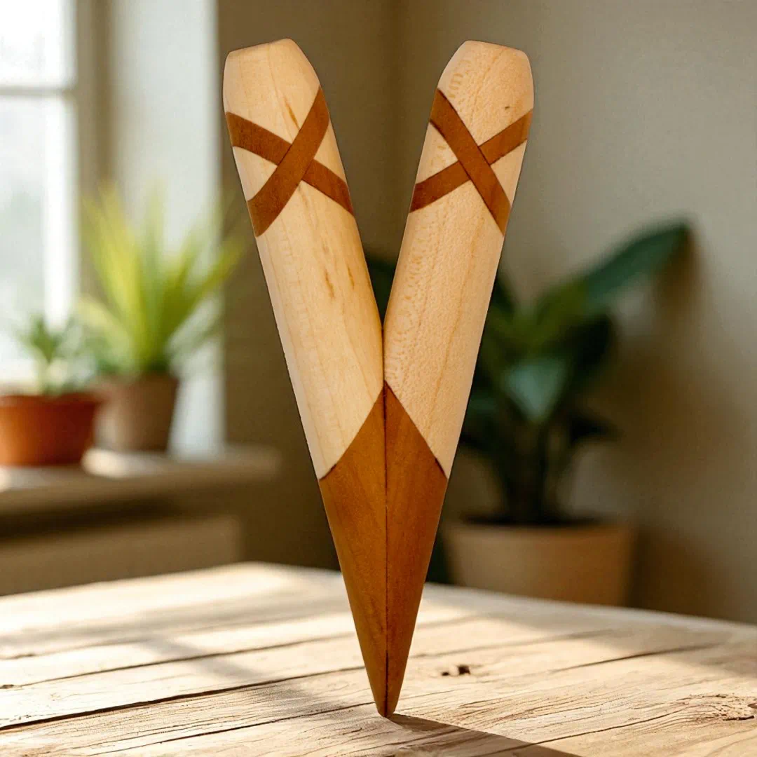 kuripe aus ahorn und birnenholz rückseite