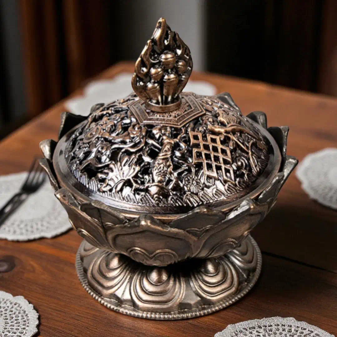 räucherschale lotus kupfer schräg