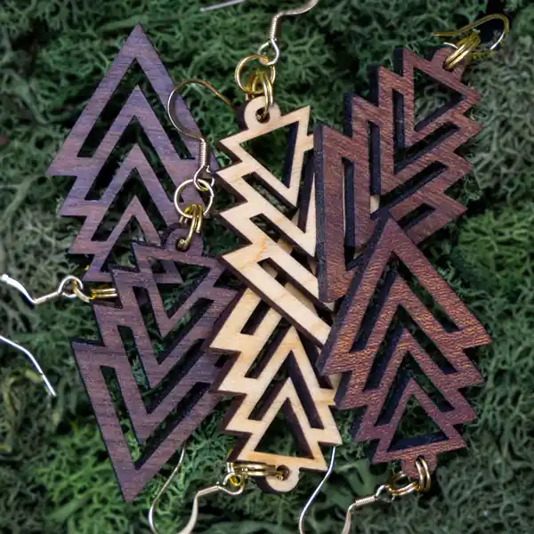 Ohrring Fraktal Triangle 1