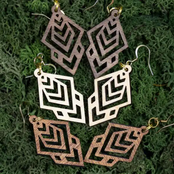 Ohrring Fraktal Spaceship 1