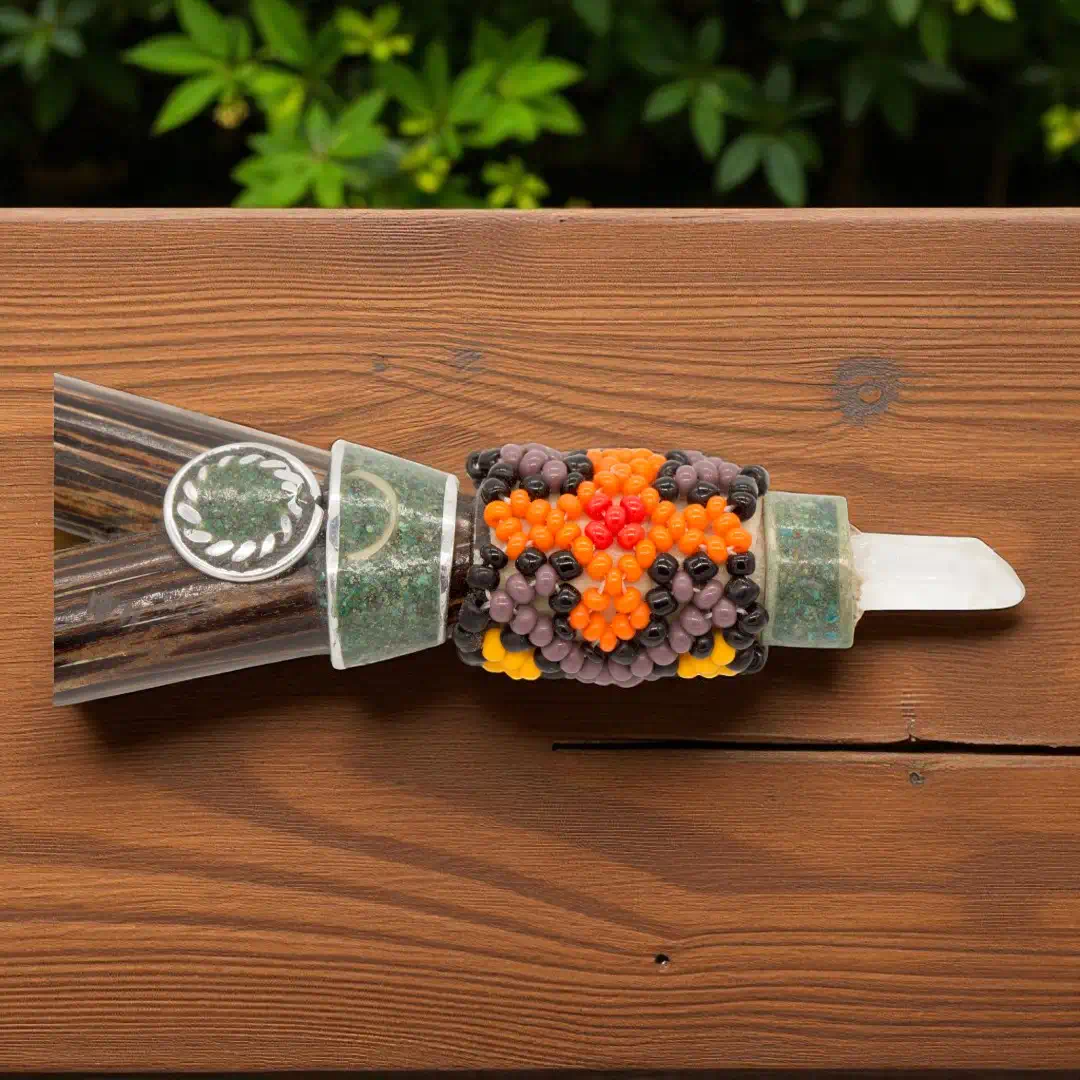 kuripe aus chonta mit kristall 2