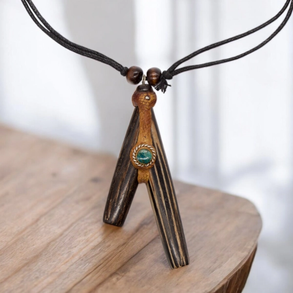 Kuripe Halskette mit Amazonit chonta 2