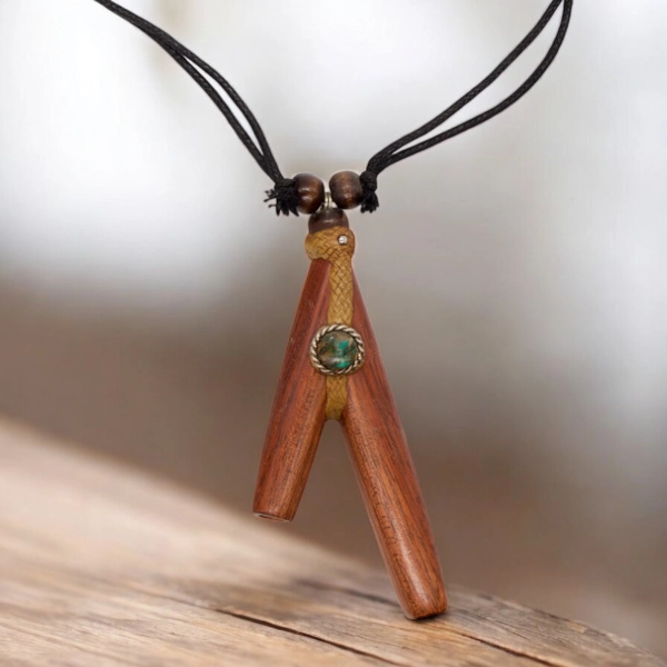 Kuripe Halskette mit Amazonit palo sangre 2