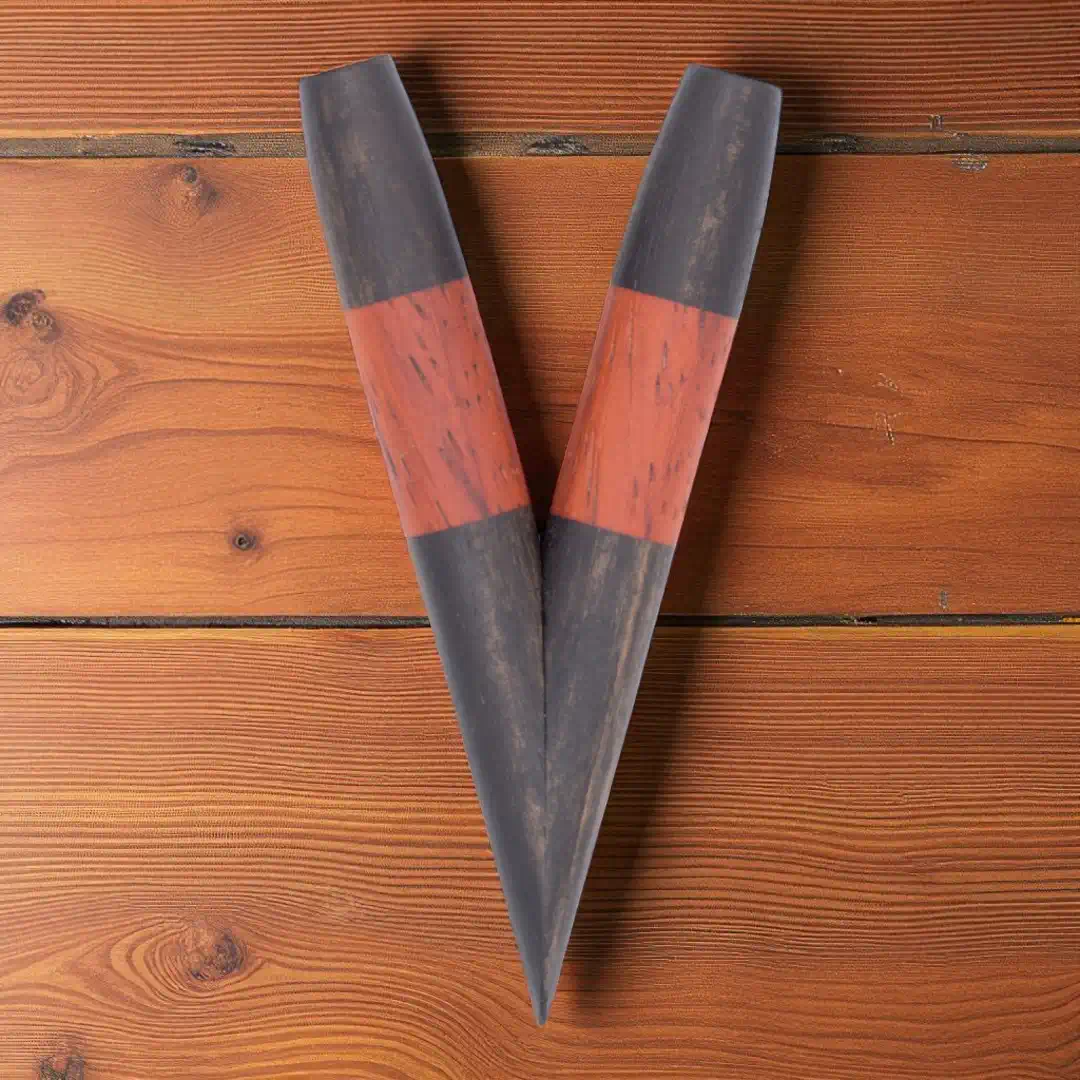 Kuripe aus Ebenholz und Padouk Rückseite