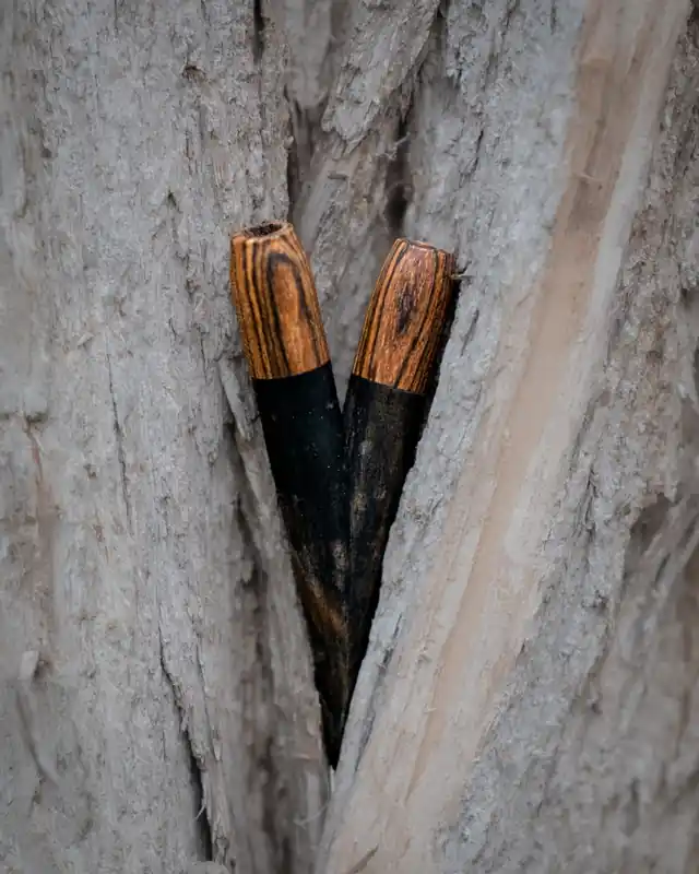 kuripe aus ebenholz und bocote