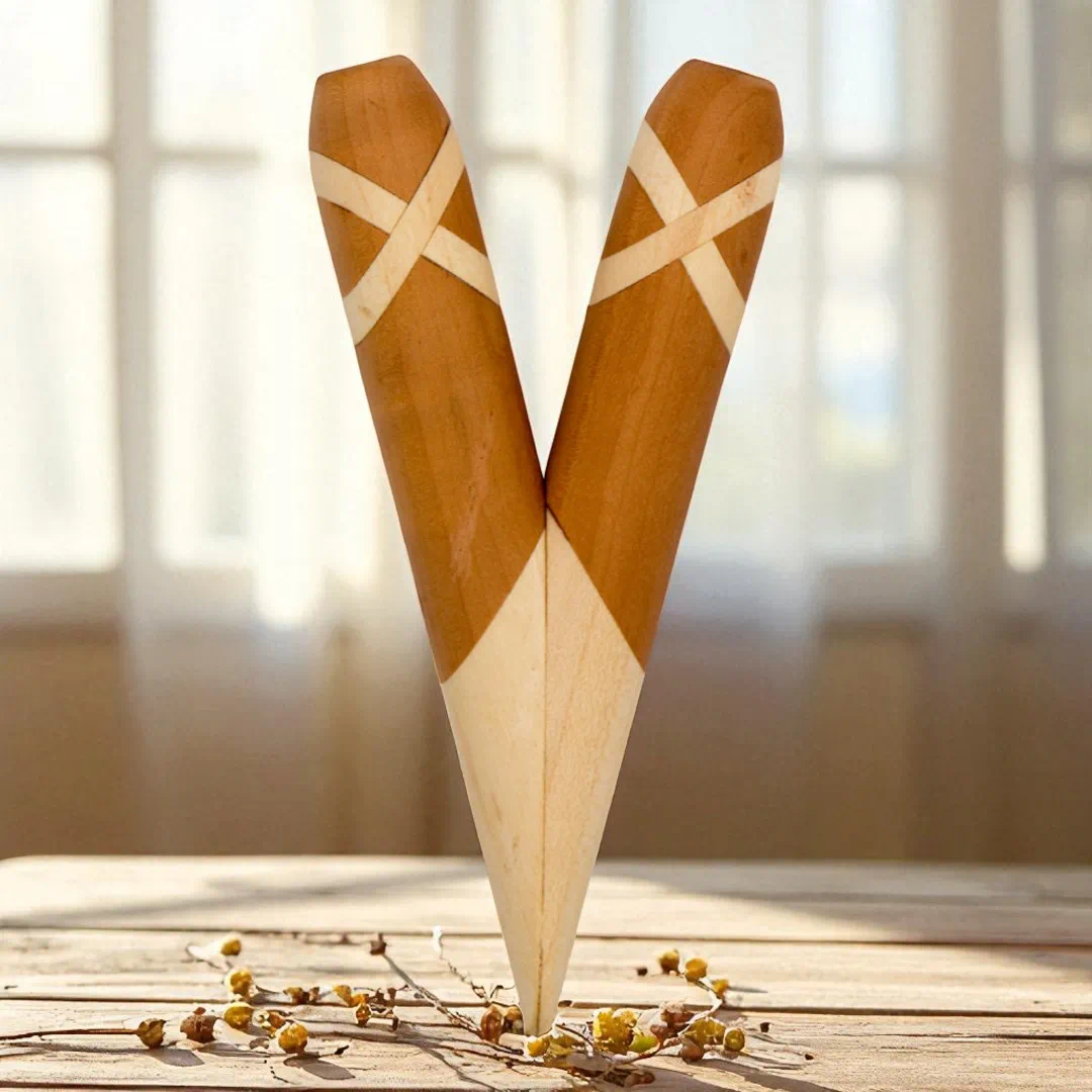 kuripe aus birnenholz und ahorn rückseite